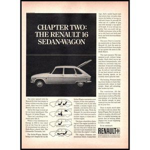 1969 Renault Sedan-Wagon Vintage Print Ad Chapter Two Story Wall Art Man Cave